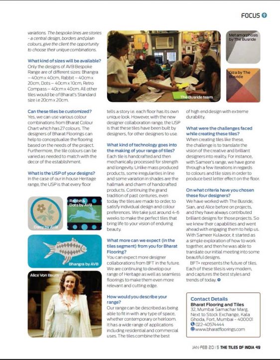 Tiles of India - February 2015